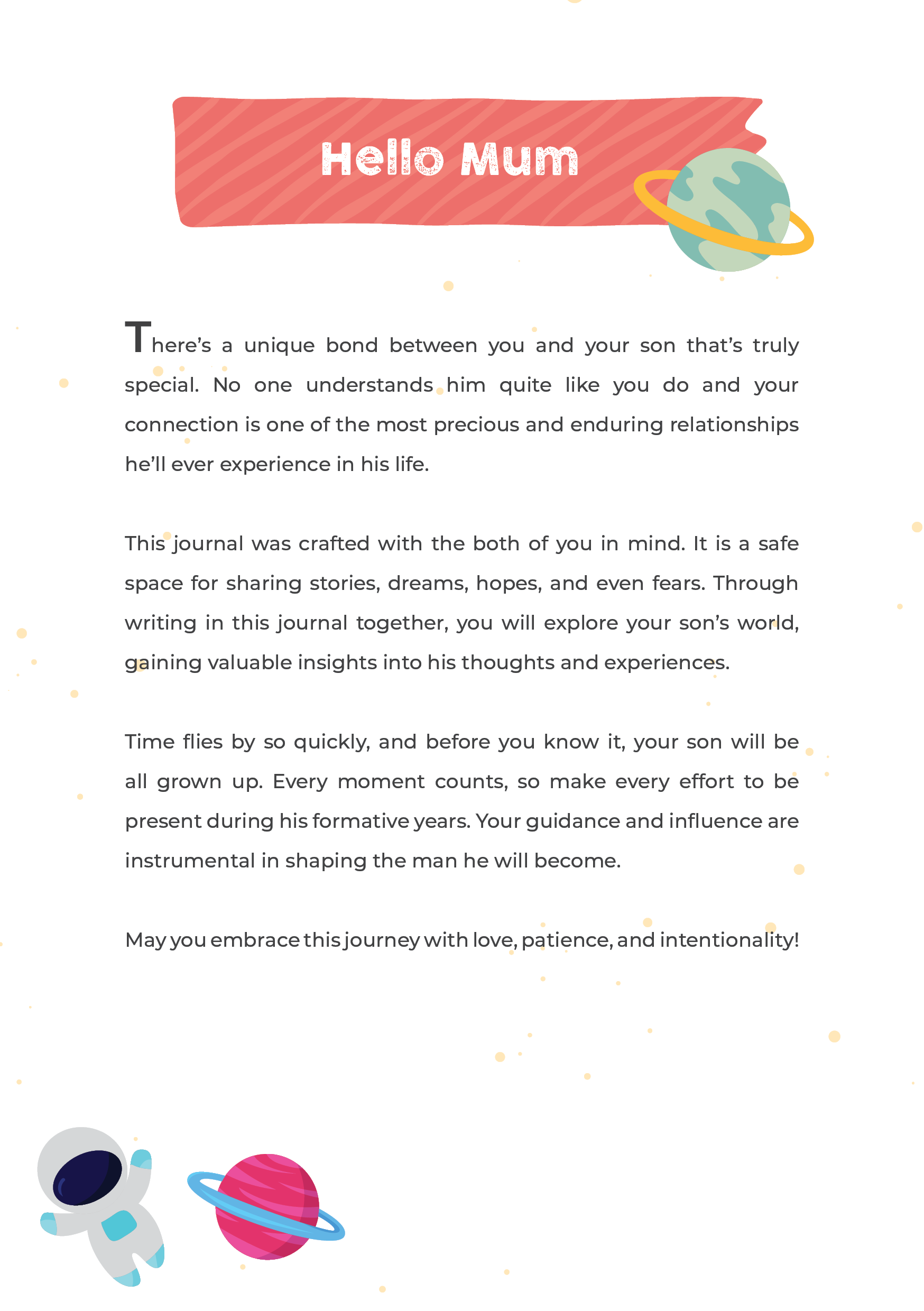 Just You & Me (Mother-Son Journal)