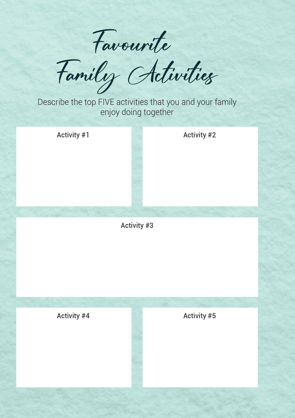 My Family Journal