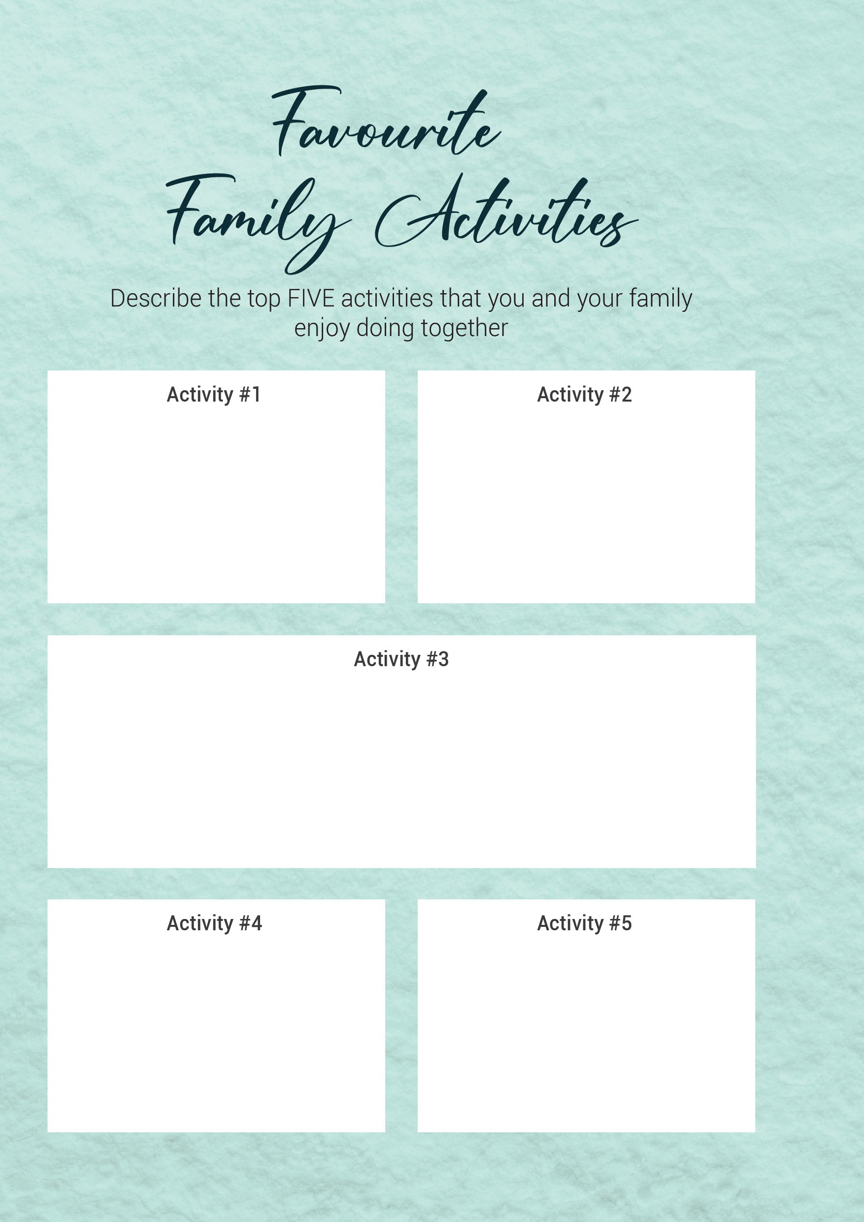 My Family Journal